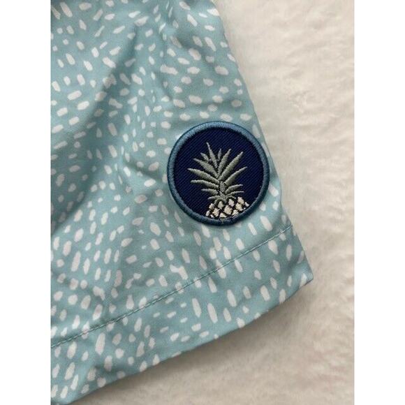 Chubbies The Whale Sharks 7" Classic Swim Trunks Stripe Spots Drawstring Blue XL - Picture 2 of 6